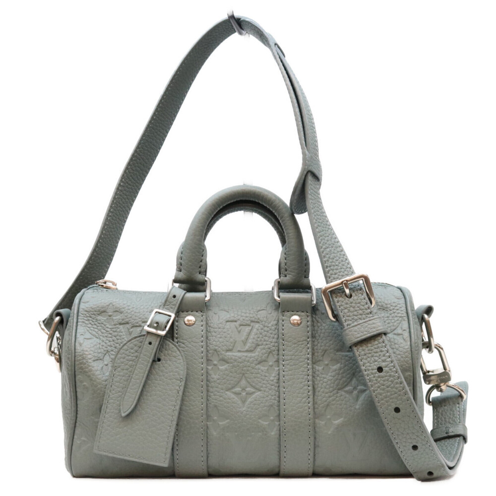 LOUIS VUITTON M13866 Taurillon Leather Misty Lake Green Keepall Bandoulière 2...